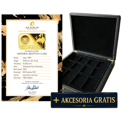 Certyfikat autentyczności i szkatuła kolekcjonerska AZ Aurum