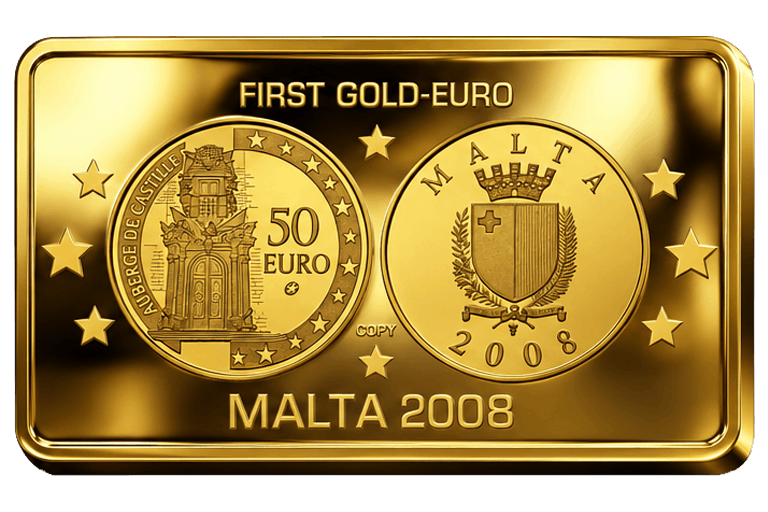Złota moneta First Gold-Euro — Malta 2008